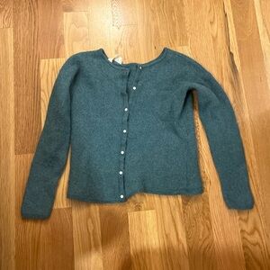La Maille Sezane Green Cardigan Sweater